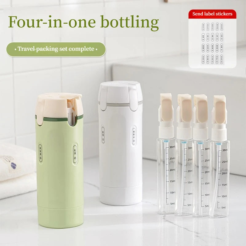 4-in-1 Leakproof Portable Travel Dispenser for Toiletries