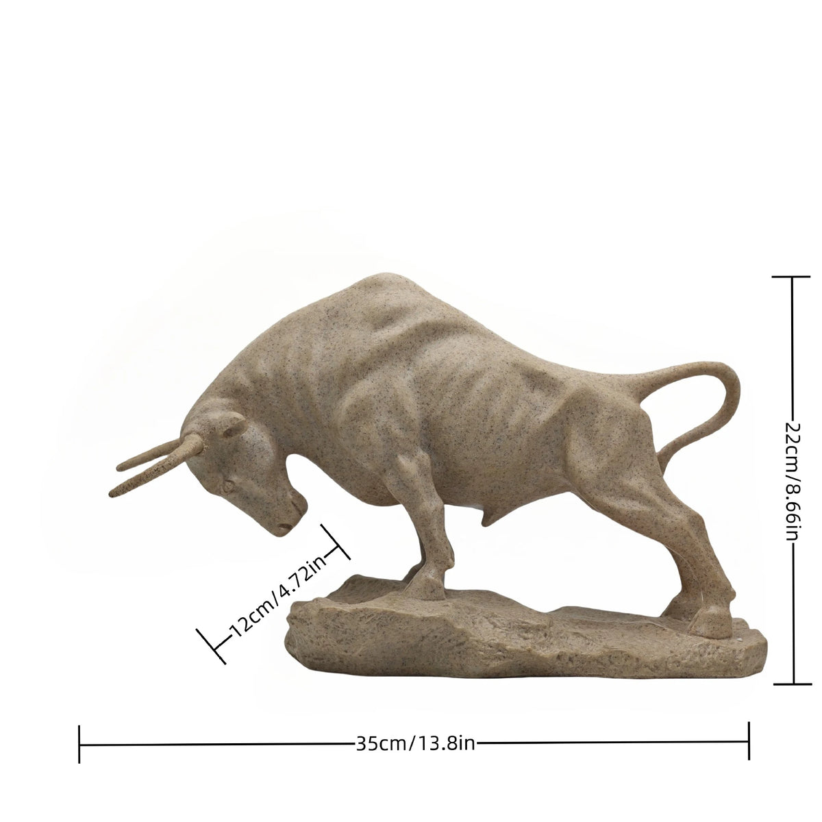 Colorful Water Transfer Resin Wall Street Bull Statue