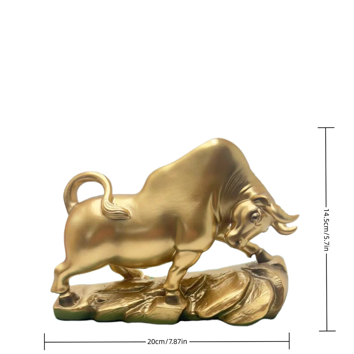 Colorful Water Transfer Resin Wall Street Bull Statue