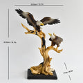 Resin Bald Eagle Falcon Simulation Animal Sculpture Figurine