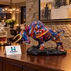 Charging Bull Statement Sculpture