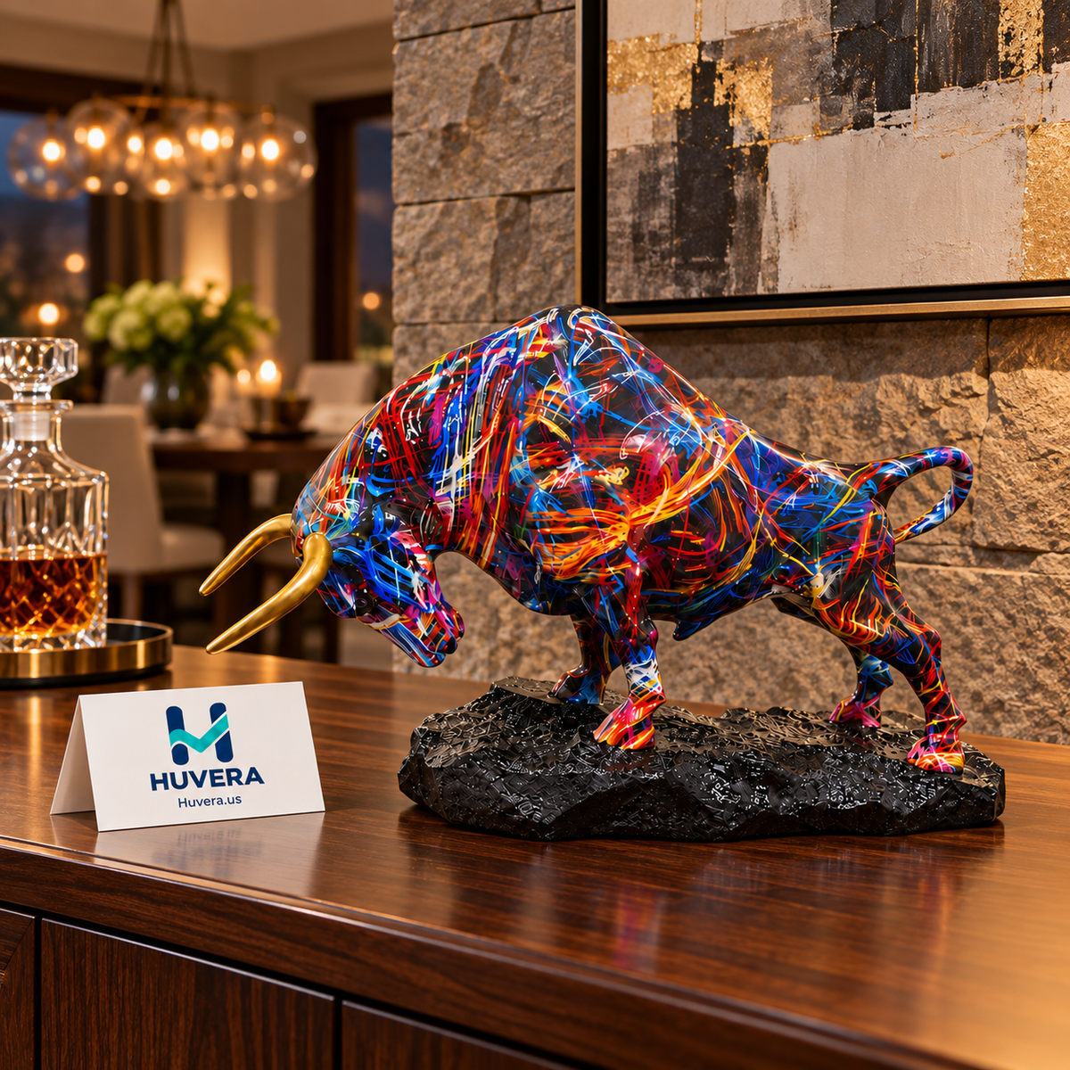 Charging Bull Statement Sculpture